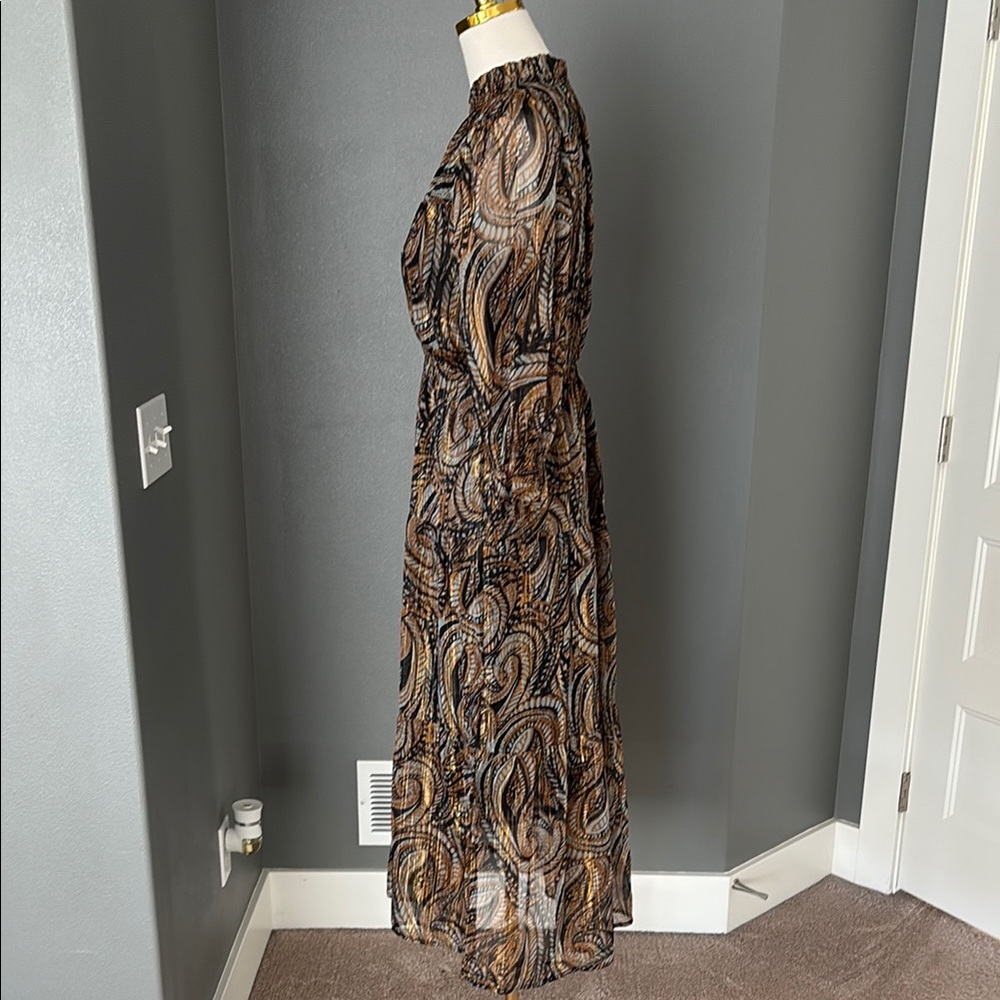 Elan Elegant Paisley Print Dress - Picture 4 of 5